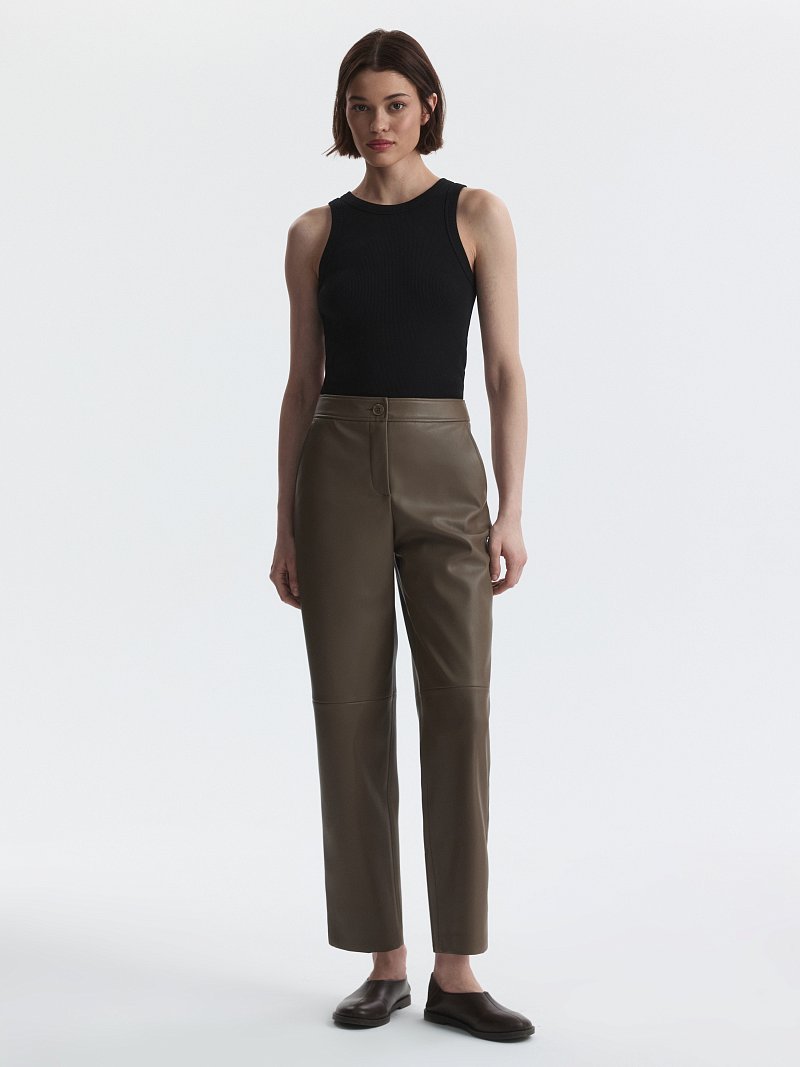 Брюки из искусственной кожи