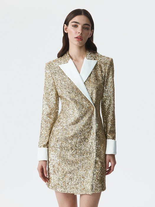 Платье-жакет в пайетках: фото №3