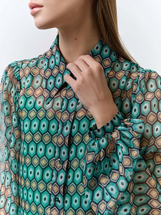 Блуза из шифона с принтом: фото №4