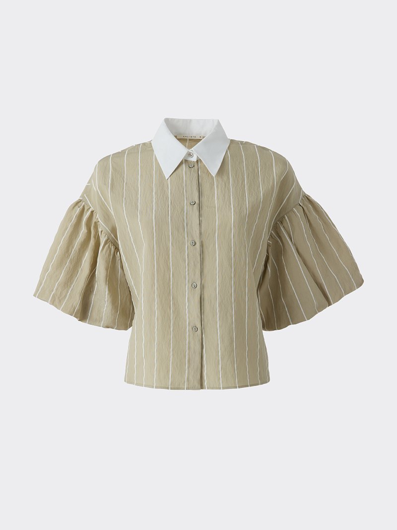 Блуза в полоску с короткими рукавами