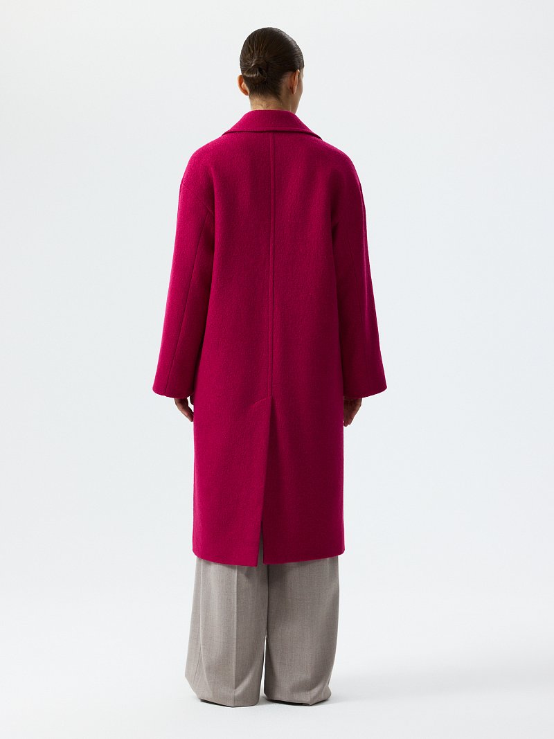 Пальто из букле с шерстью