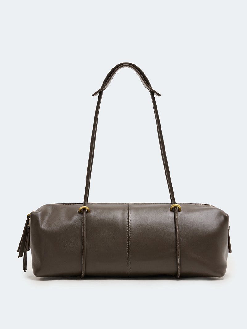 Сумка-такса из натуральной кожи