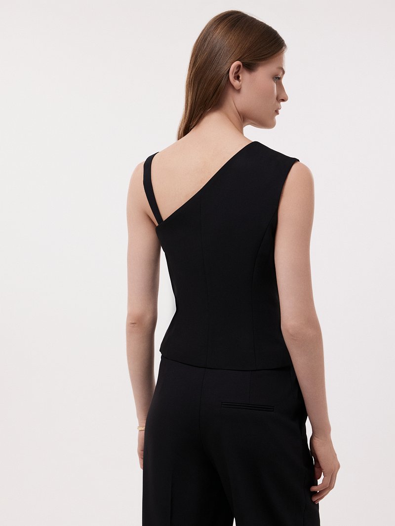 Асимметричный топ со съемной бретелью