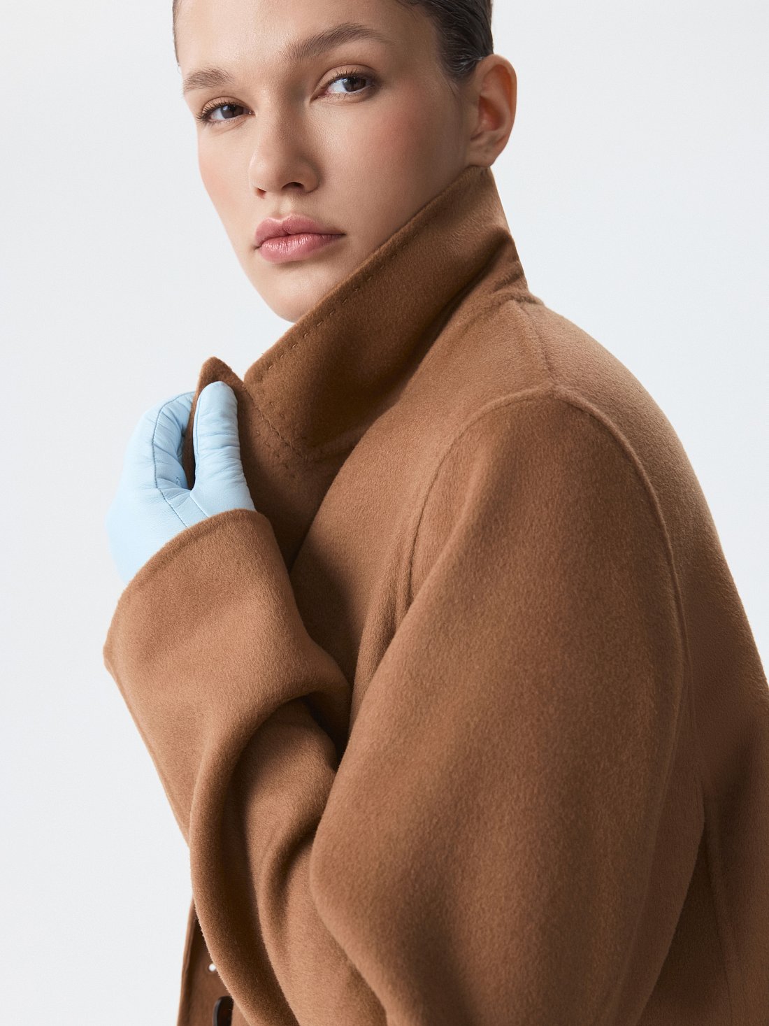 Двубортное пальто с шерстью (Р158): фото №1