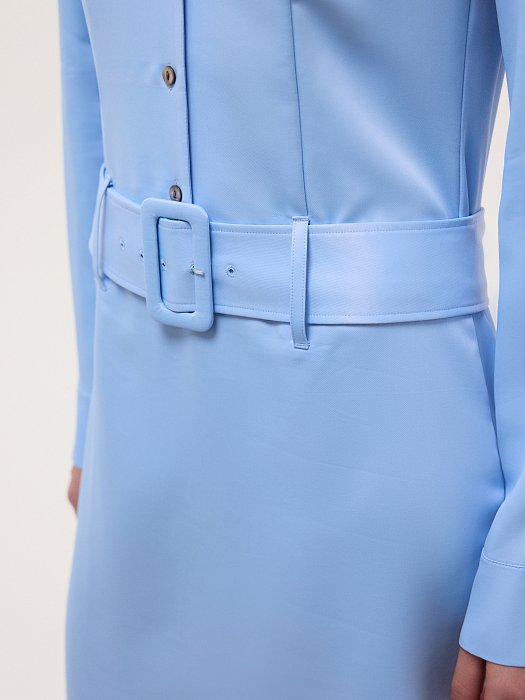 Атласное платье-рубашка: фото №3