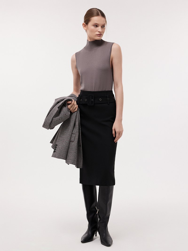 Юбка-карандаш с поясом