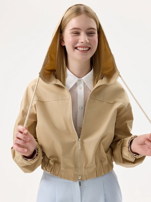 Укороченная куртка из хлопка: фото №2