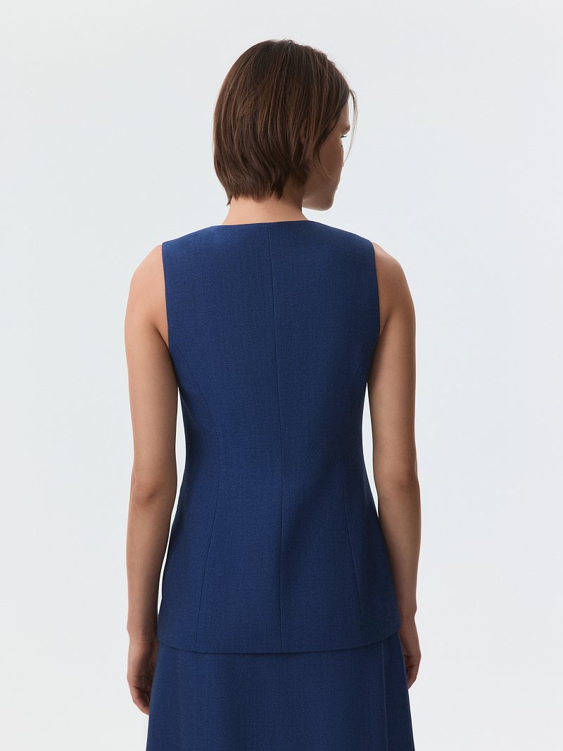 Приталенный жилет с шерстью