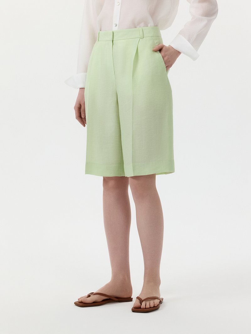 Шорты из конопляной ткани