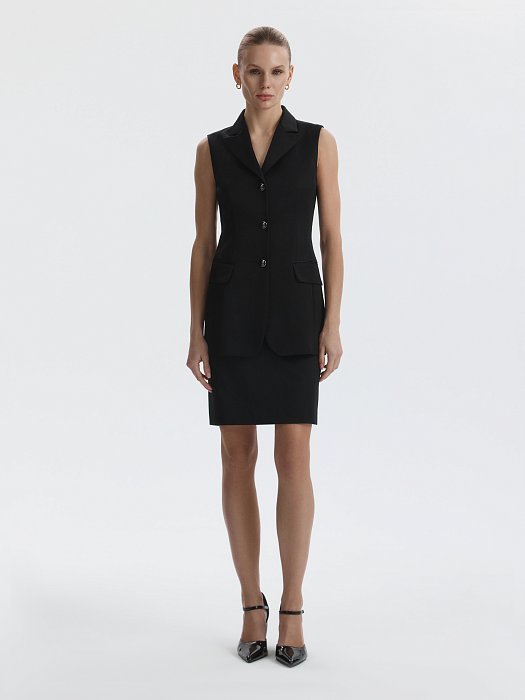 Атласный удлиненный жилет: фото №6