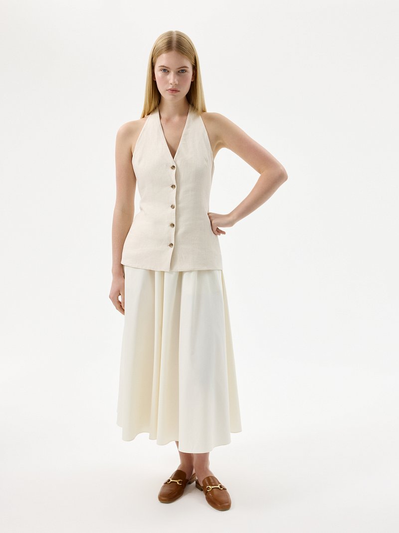 Расклешенная юбка из хлопка