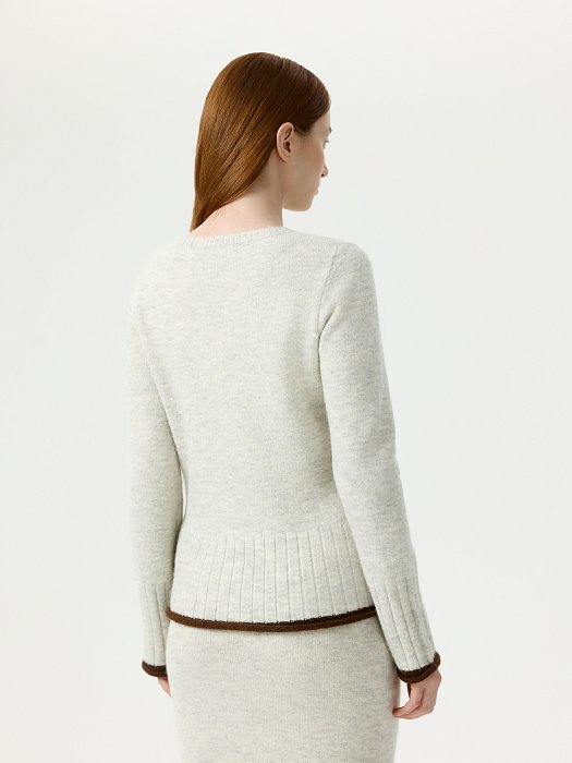 Вязаный джемпер с шерстью: фото №4