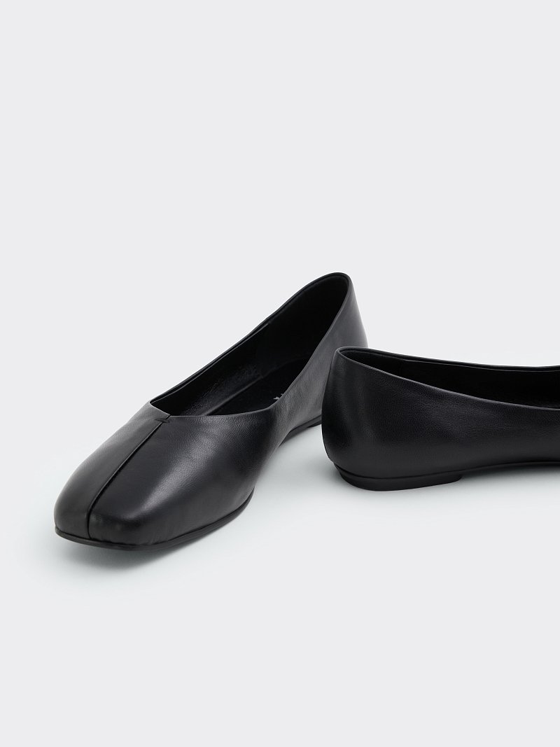 Балетки с квадратным мысом