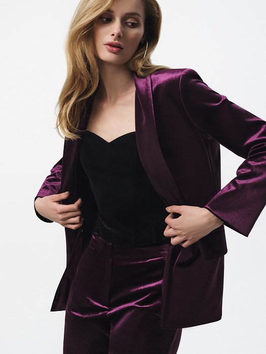 Жакет из бархатной ткани: фото №3