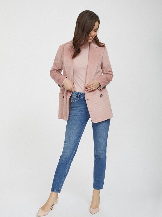 Жакет из вельвета с карманами: фото №2