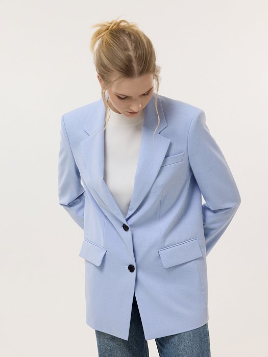 Прямой однобортный жакет: фото №3