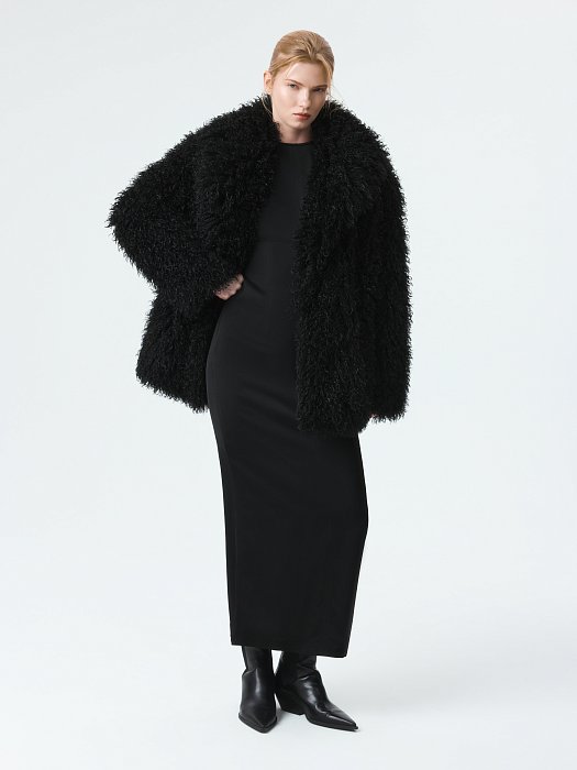 Утепленная шуба из искусственного меха: фото №8