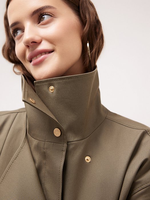 Плащ оверсайз из хлопка: фото №4