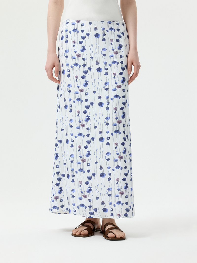 Юбка из вискозы с цветами