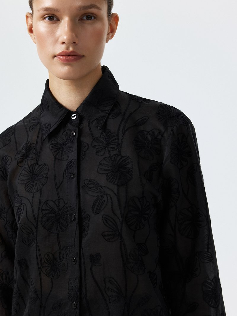 Рубашка из лиоцелла с вышивкой