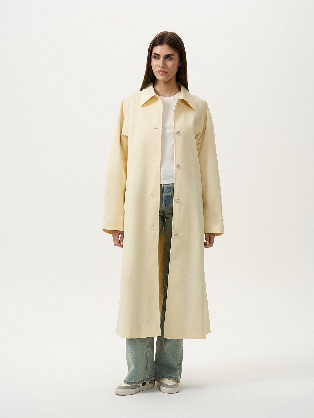 Прямой плащ из хлопка: фото №1