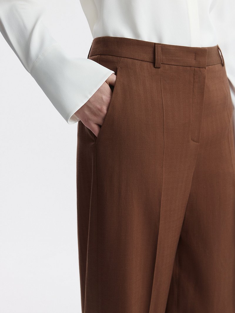 Брюки из тенселя и льна