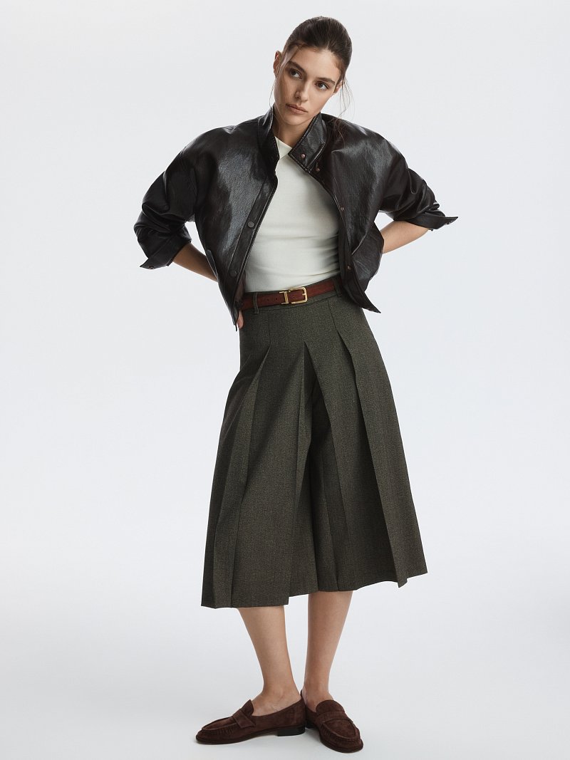 Утепленная куртка из экокожи