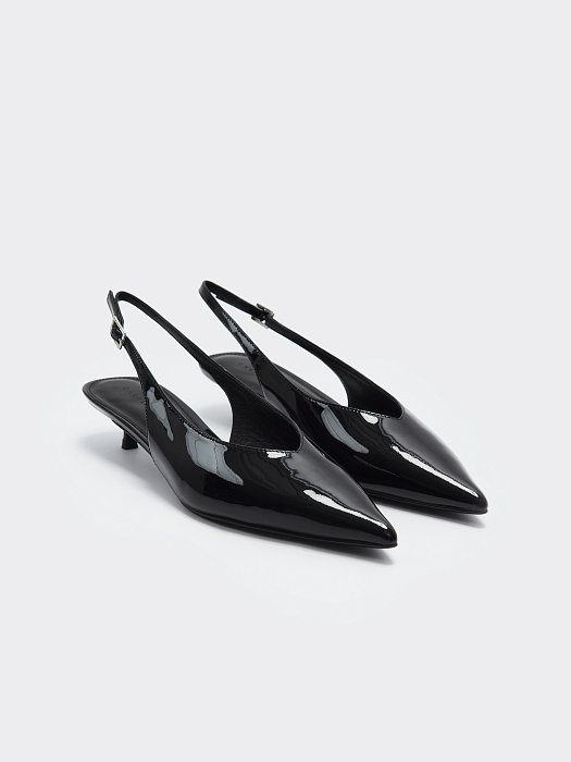 Лаковые туфли с открытой пяткой: фото №3