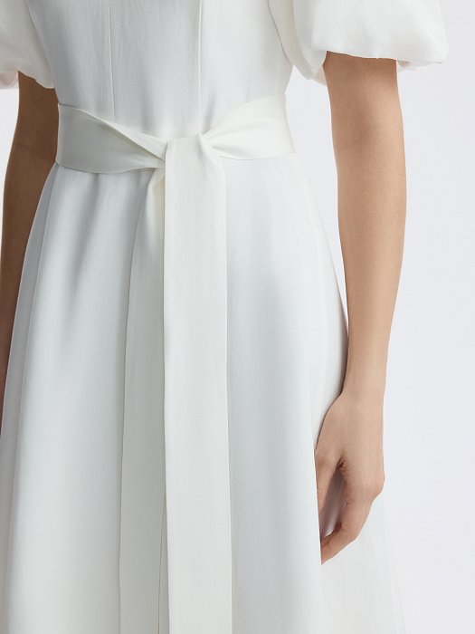 Расклешенное платье со льном: фото №4