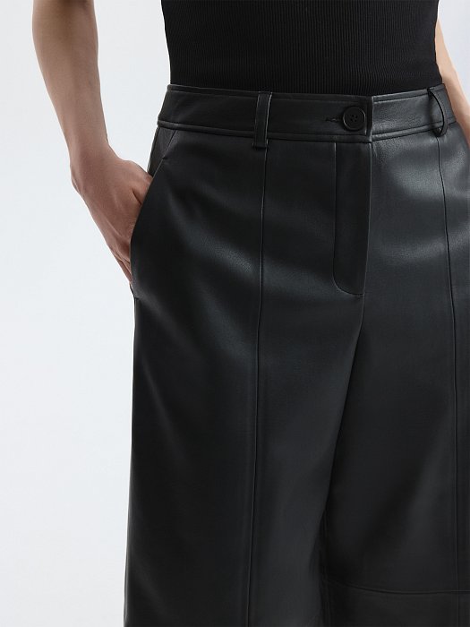 Широкие шорты из экокожи : фото №4