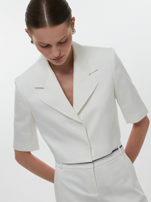 Укороченный жакет из хлопка