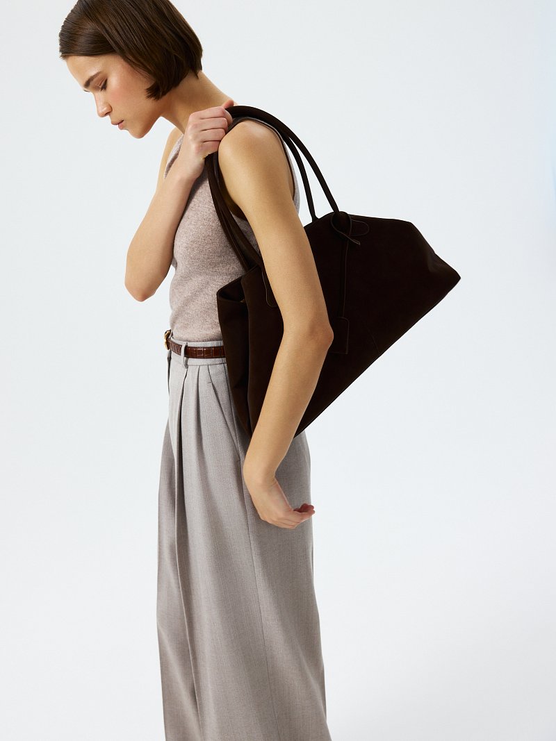 Широкие брюки с шерстью