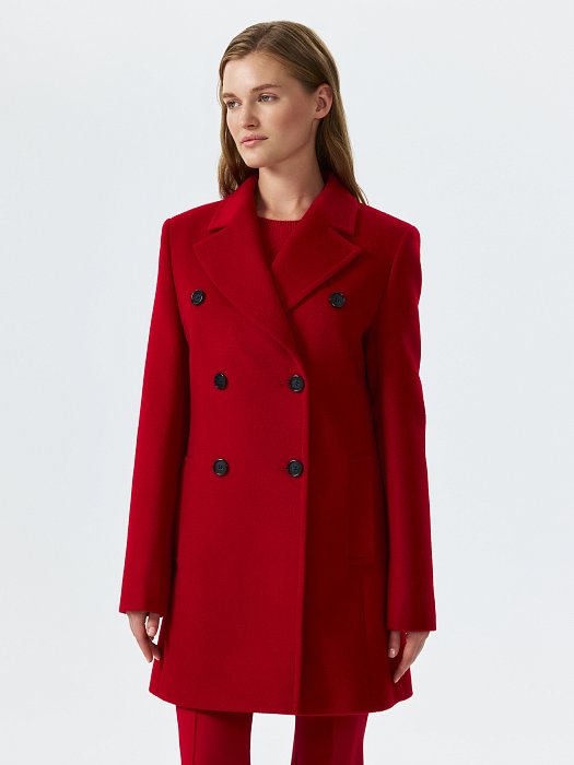 Приталенное пальто из 100% шерсти: фото №2