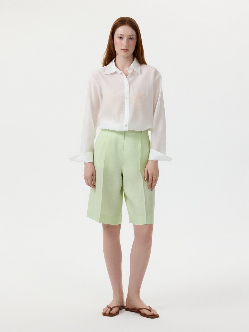 Шорты из конопляной ткани