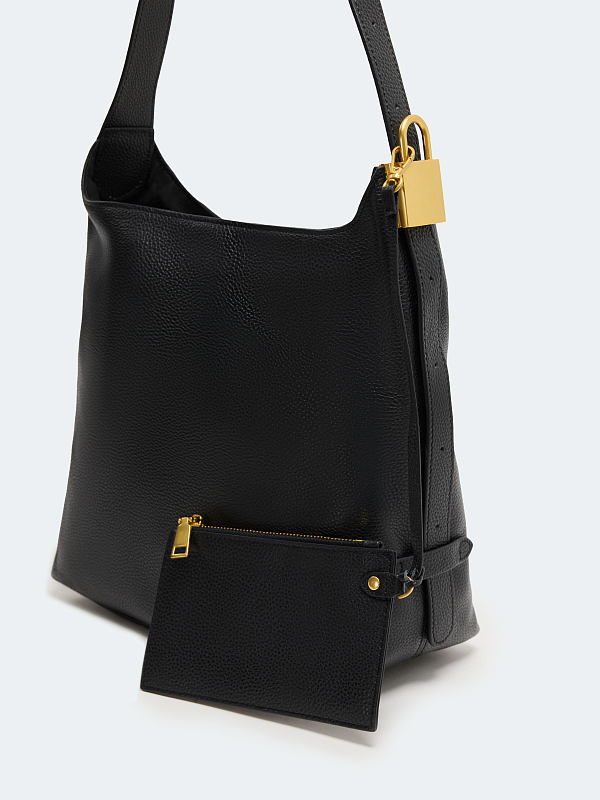 Кожаная сумка с кошельком