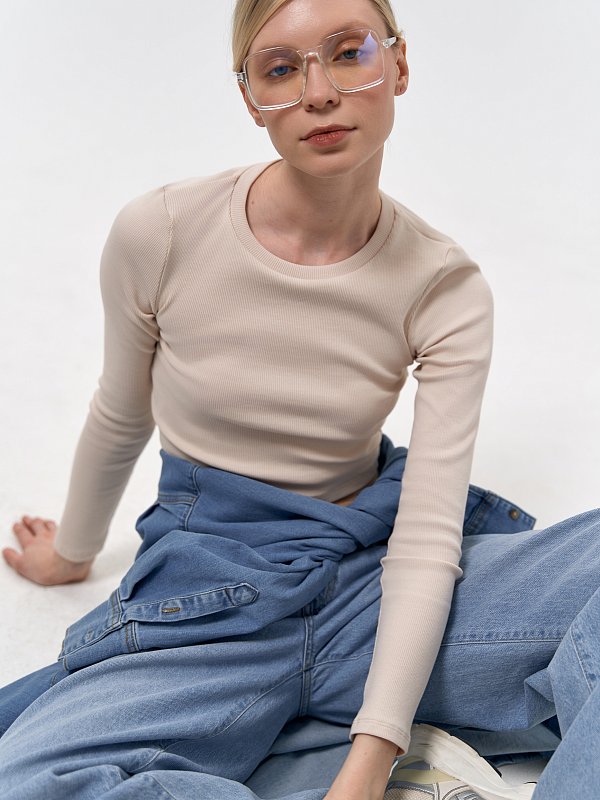 Укороченный лонгслив из хлопка 