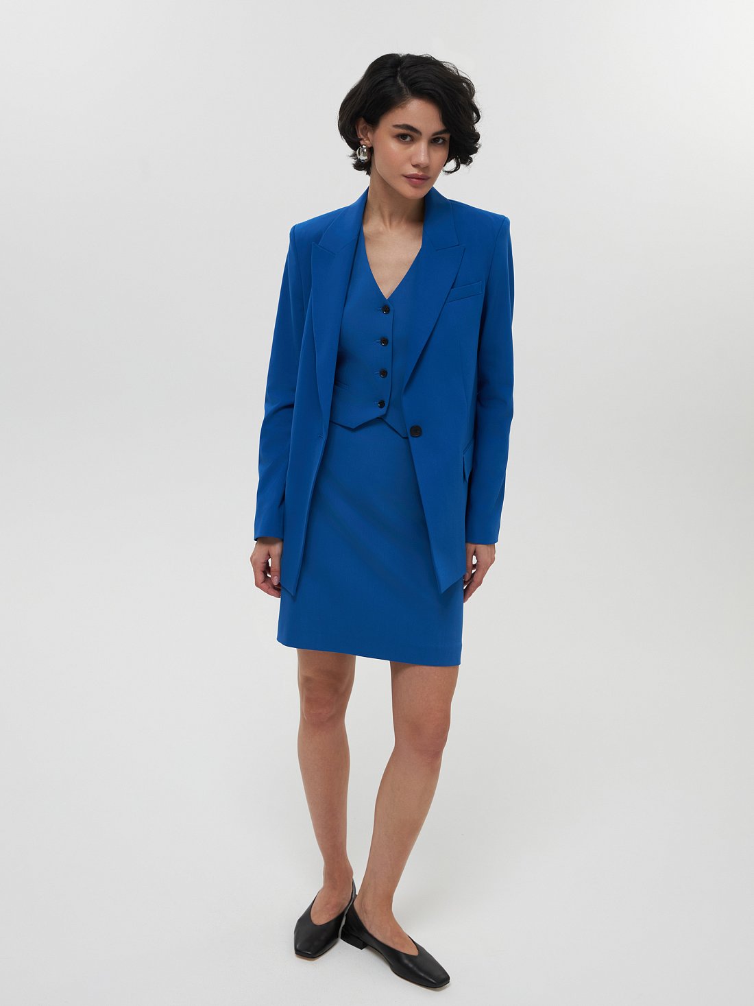 Юбка-трапеция из костюмной ткани: фото №1