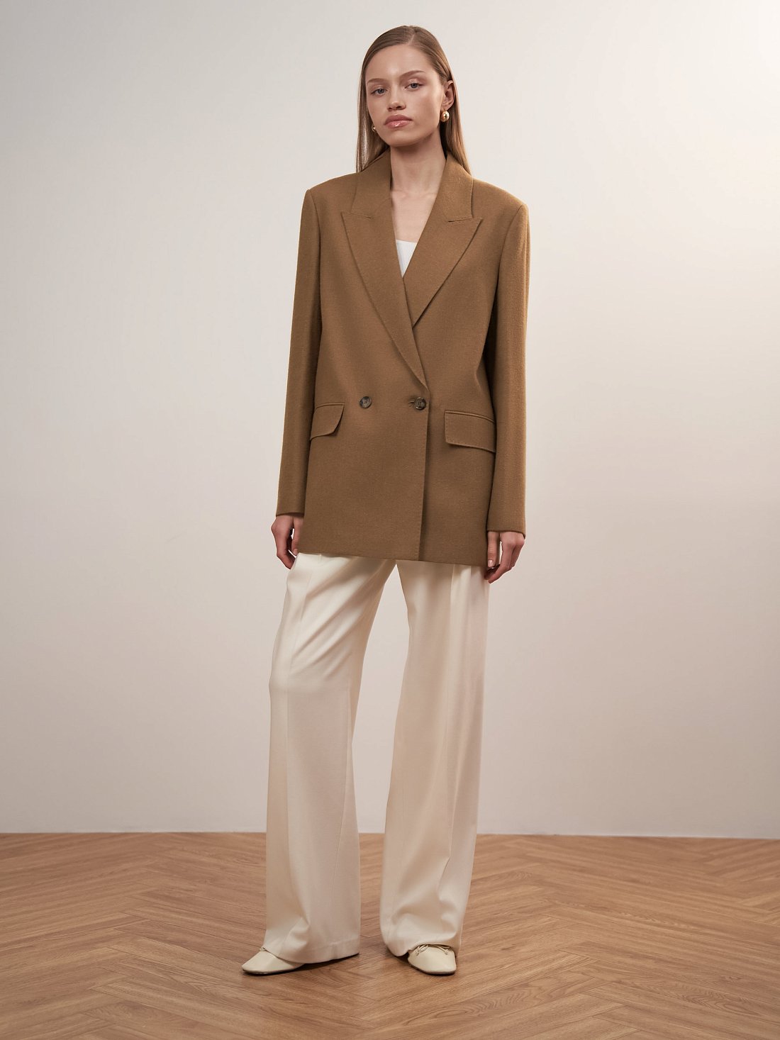 Прямой жакет из смесовой шерсти: фото №1