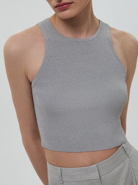 Укороченный топ из трикотажа: фото №3