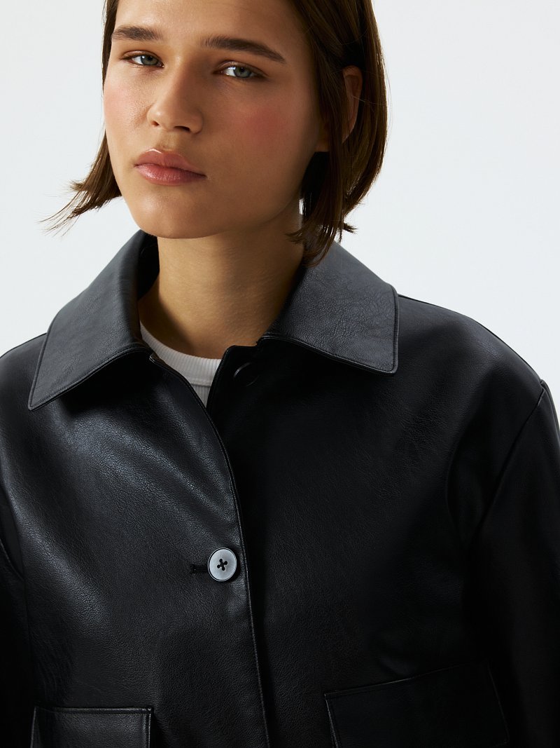 Куртка из искусственной кожи