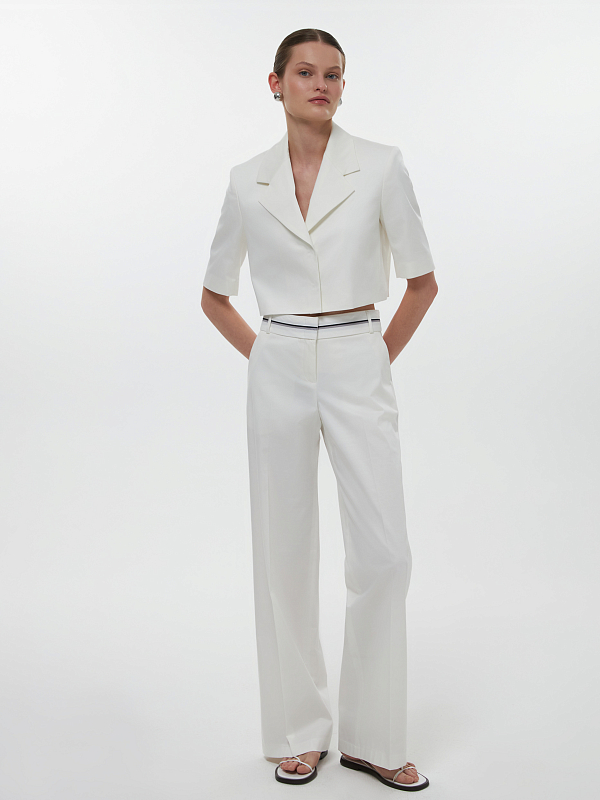 Укороченный жакет из хлопка