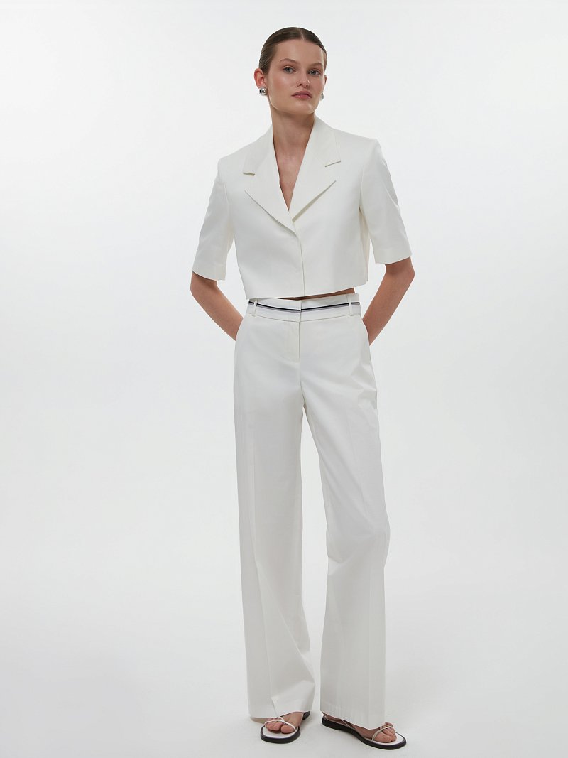 Укороченный жакет из хлопка