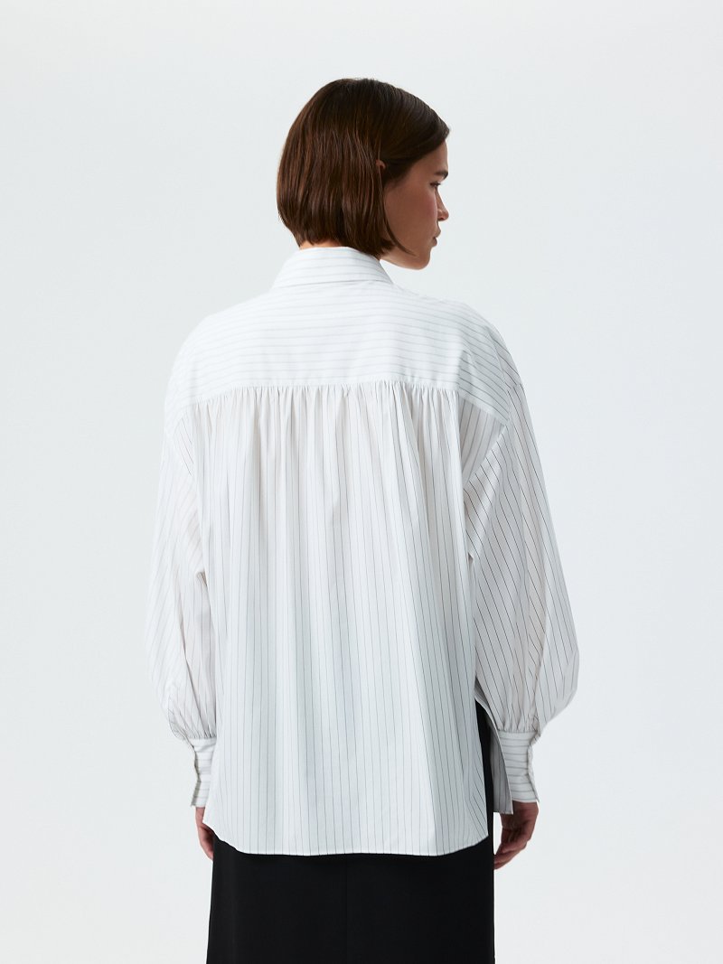 Хлопковая рубашка в полоску