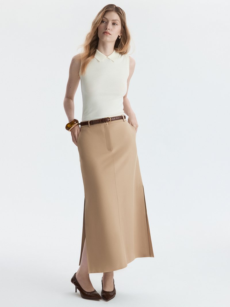 Прямая юбка из вискозы