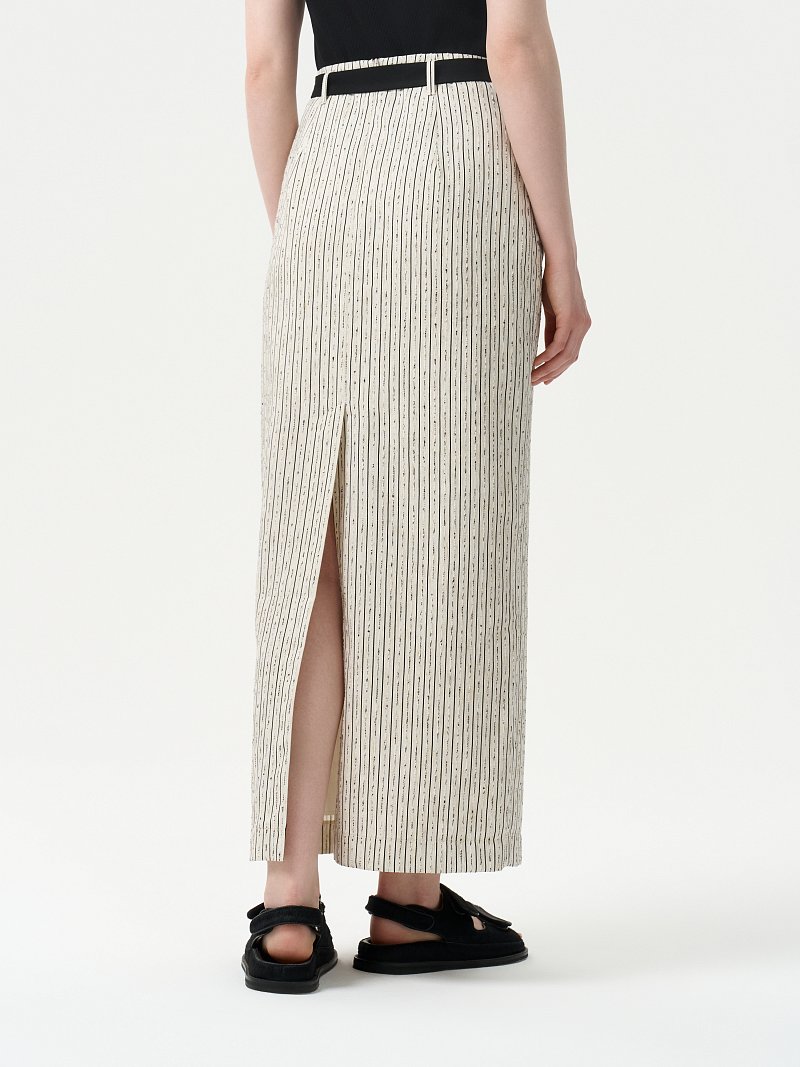 Прямая юбка в полоску
