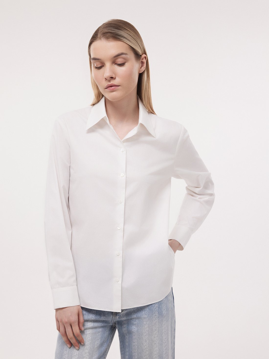 Прямая рубашка из хлопка: фото №1