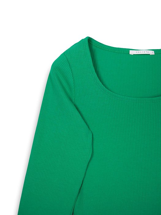 Лонгслив из эластичного хлопка в рубчик: фото №9