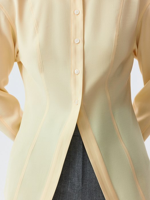 Приталенная рубашка из вискозы (Р158): фото №6