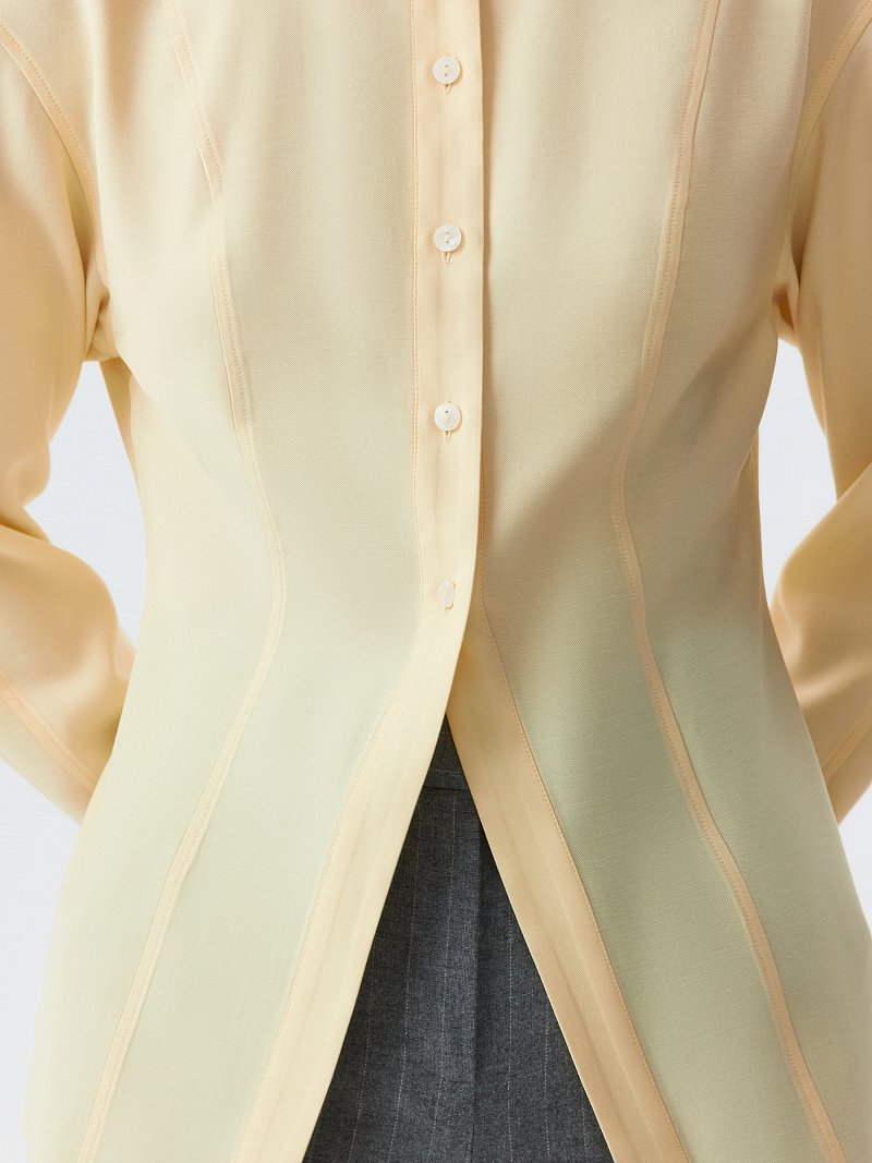 Приталенная рубашка из вискозы (Р158)