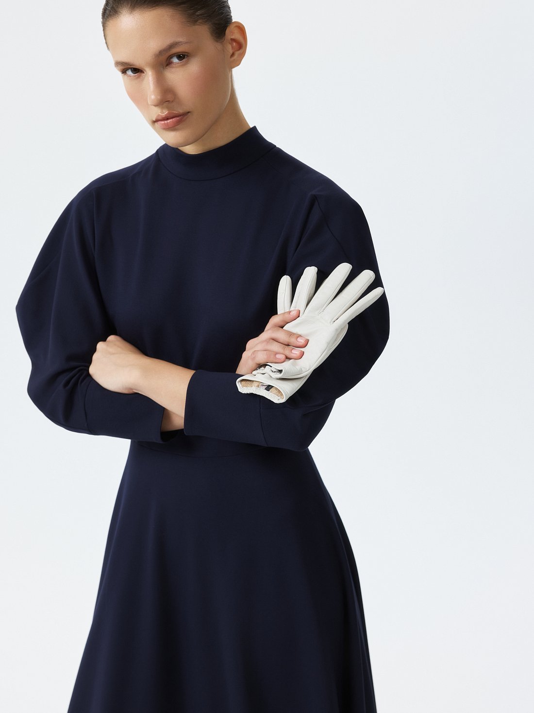 Расклешенное платье из трикотажа (Р158): фото №1